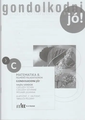 Gondolkodni jó! - Felmérő feladatsorok - Matematika 8. osztály, alapszint, C változat, tanulói példány Azonnal elérhető