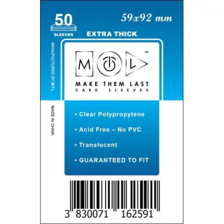MTL standard EU Premium kártyavédő (59x92mm, 50 db/csomag) Újdonság