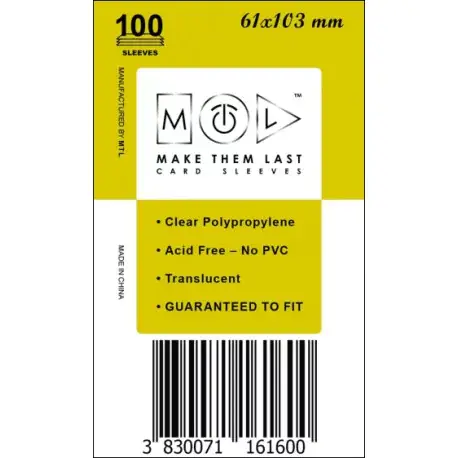 MTL kártyavédő (61x103mm, 100 db/csomag) Legkelendőbb