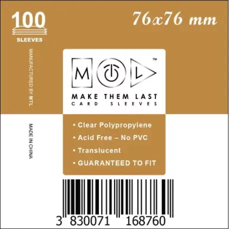 Csak ma MTL Square kártyavédő (76x76mm, 100 db/csomag)