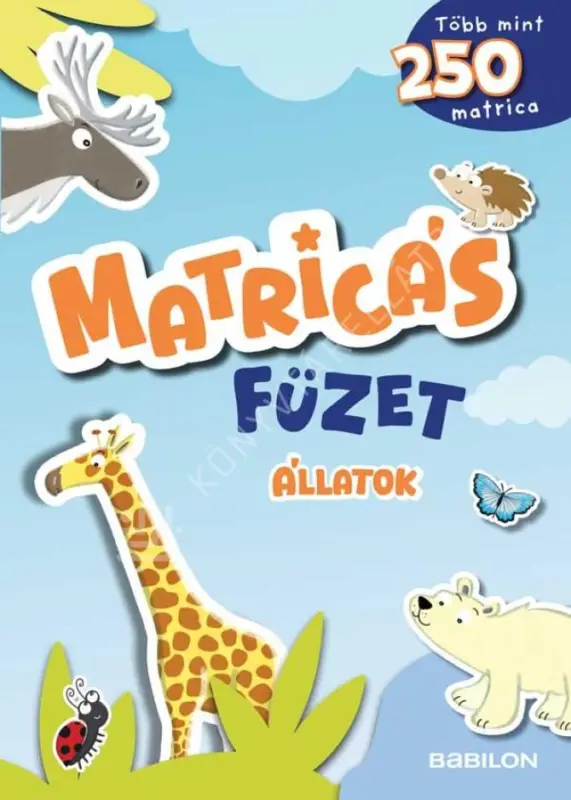 Matricás füzet - Állatok Azonnal elérhető